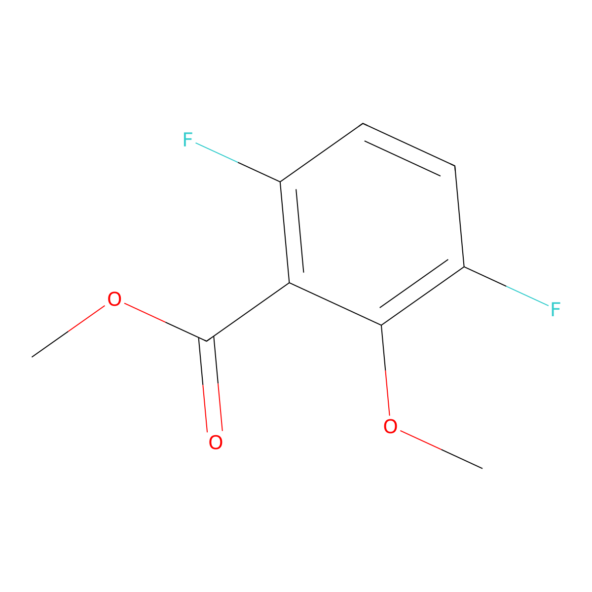 Methyl 3,6-difluoro-2-methoxybenzoate molecular structure, CAS 1261830-33-4