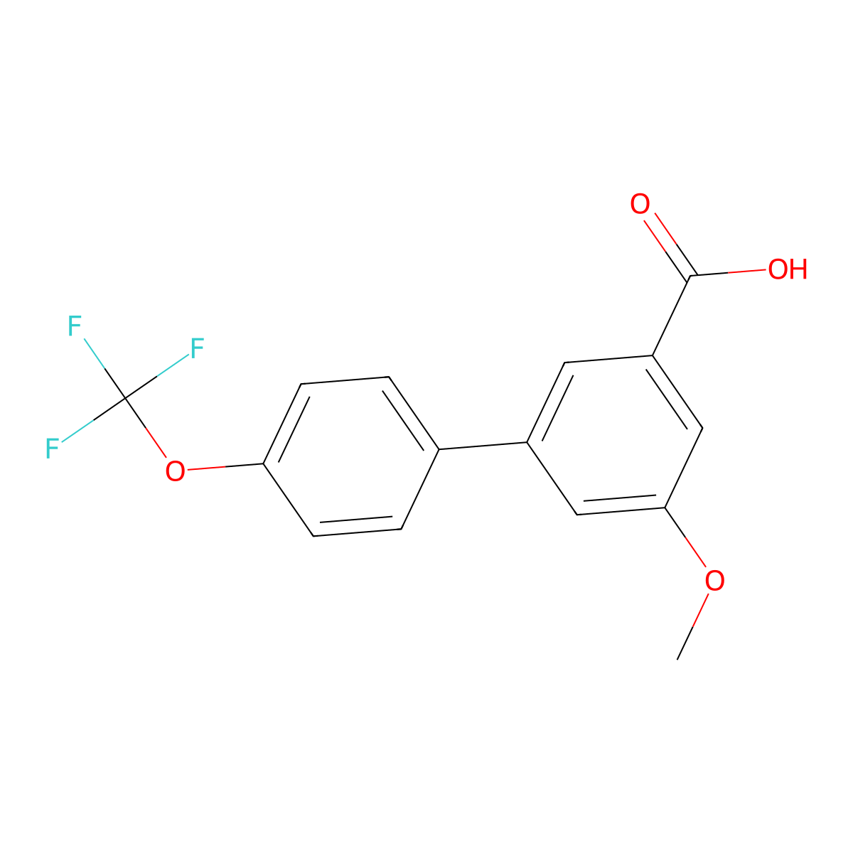 5-Methoxy-3-(4-trifluoromethoxyphenyl)benzoic acid molecular structure, CAS 1261831-45-1