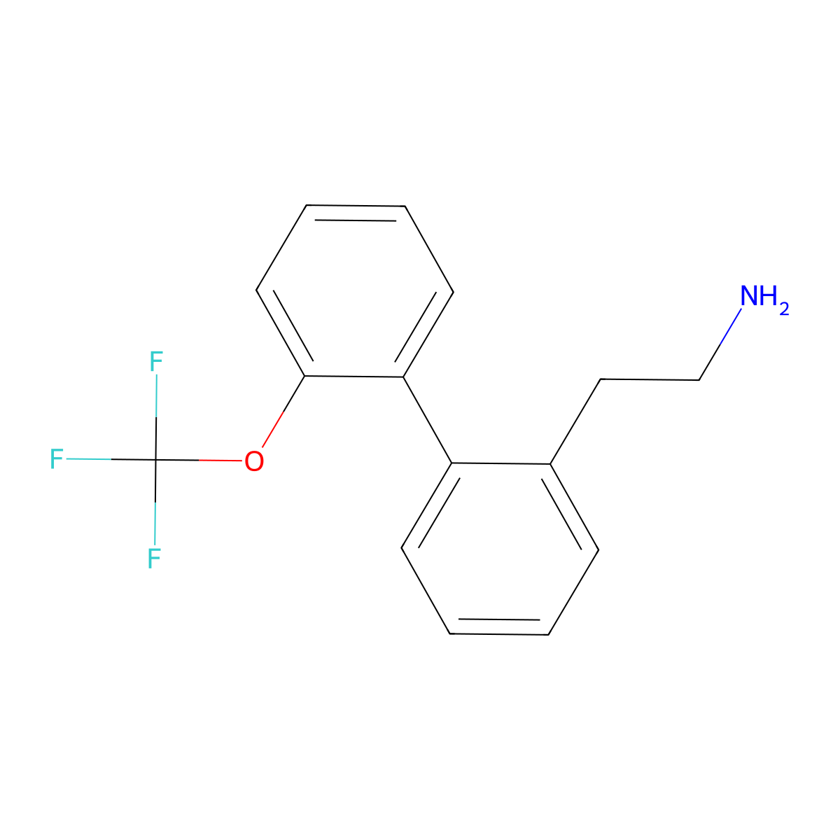 2-(2'-(Trifluoromethoxy)-[1,1'-biphenyl]-2-yl)ethanamine molecular structure, CAS 1261833-62-8