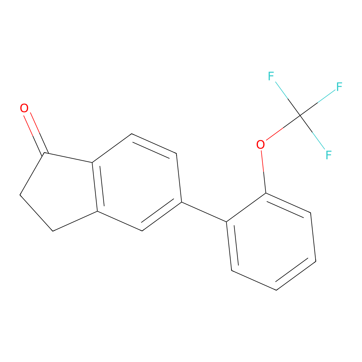 5-(2-(Trifluoromethoxy)phenyl)-1-indanone molecular structure, CAS 1261833-75-3