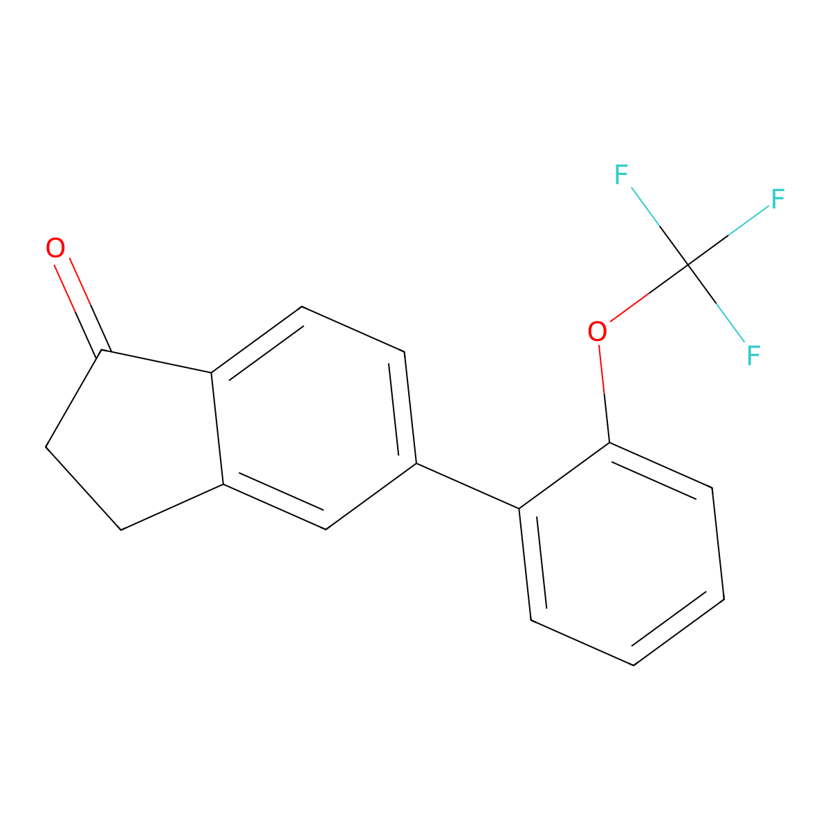 5-(2-(Trifluoromethoxy)phenyl)-1-indanone molecular structure, CAS 1261833-75-3