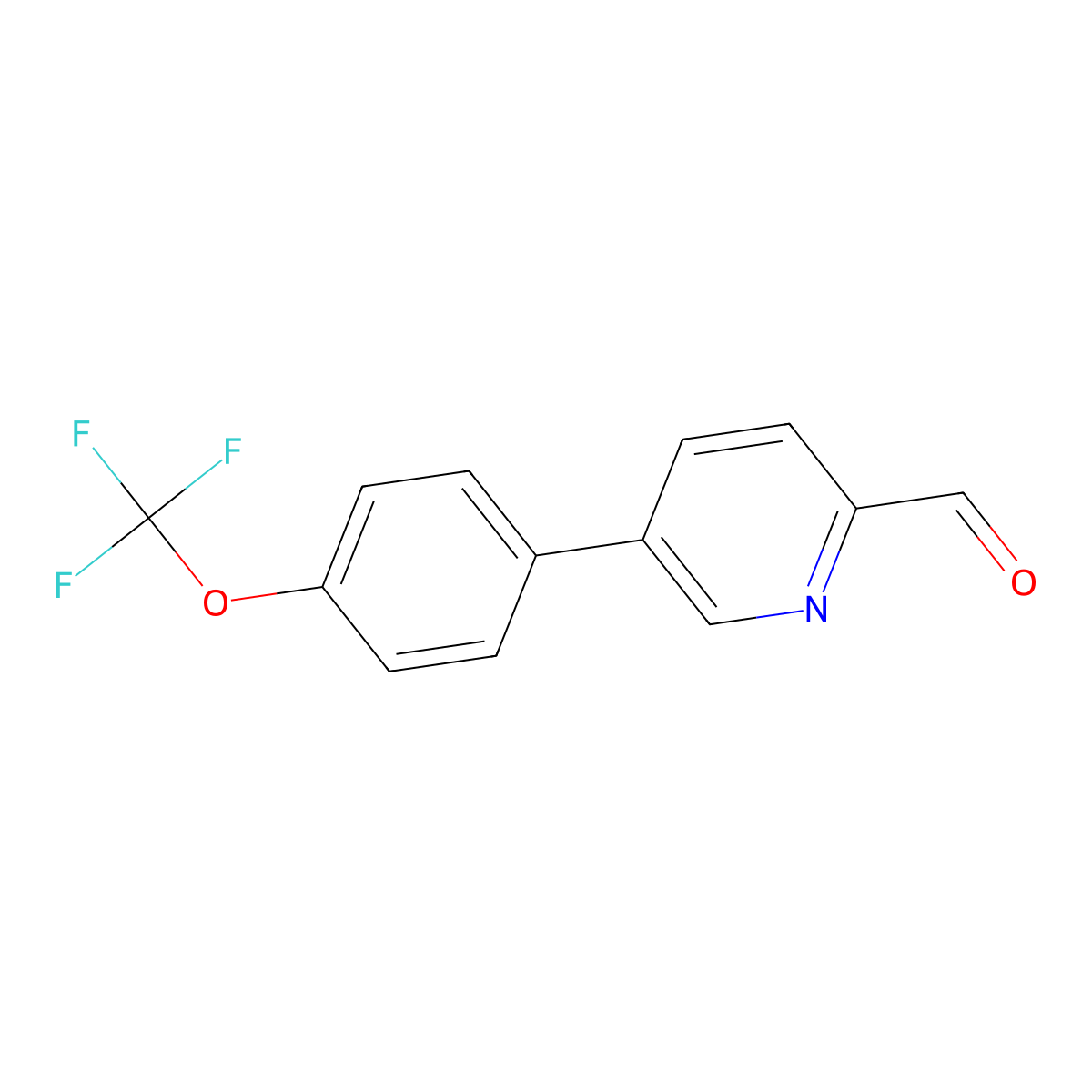 5-(4-(Trifluoromethoxy)phenyl)picolinaldehyde molecular structure, CAS 1261833-84-4