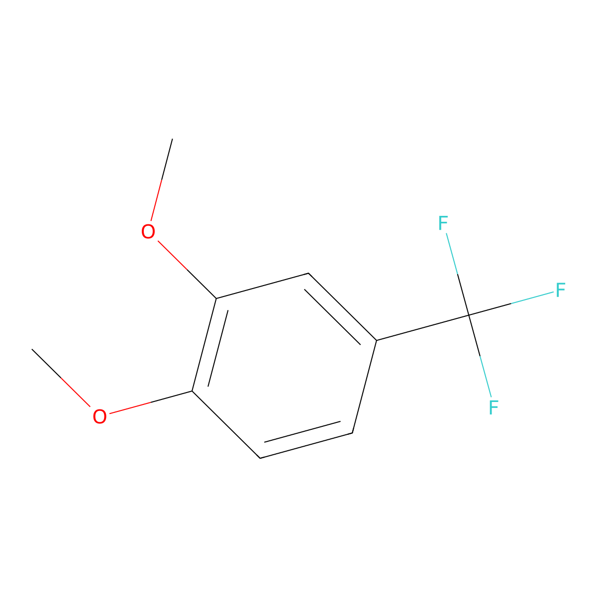1,2-Dimethoxy-4-(trifluoromethyl)benzene molecular structure, CAS 1261835-37-3