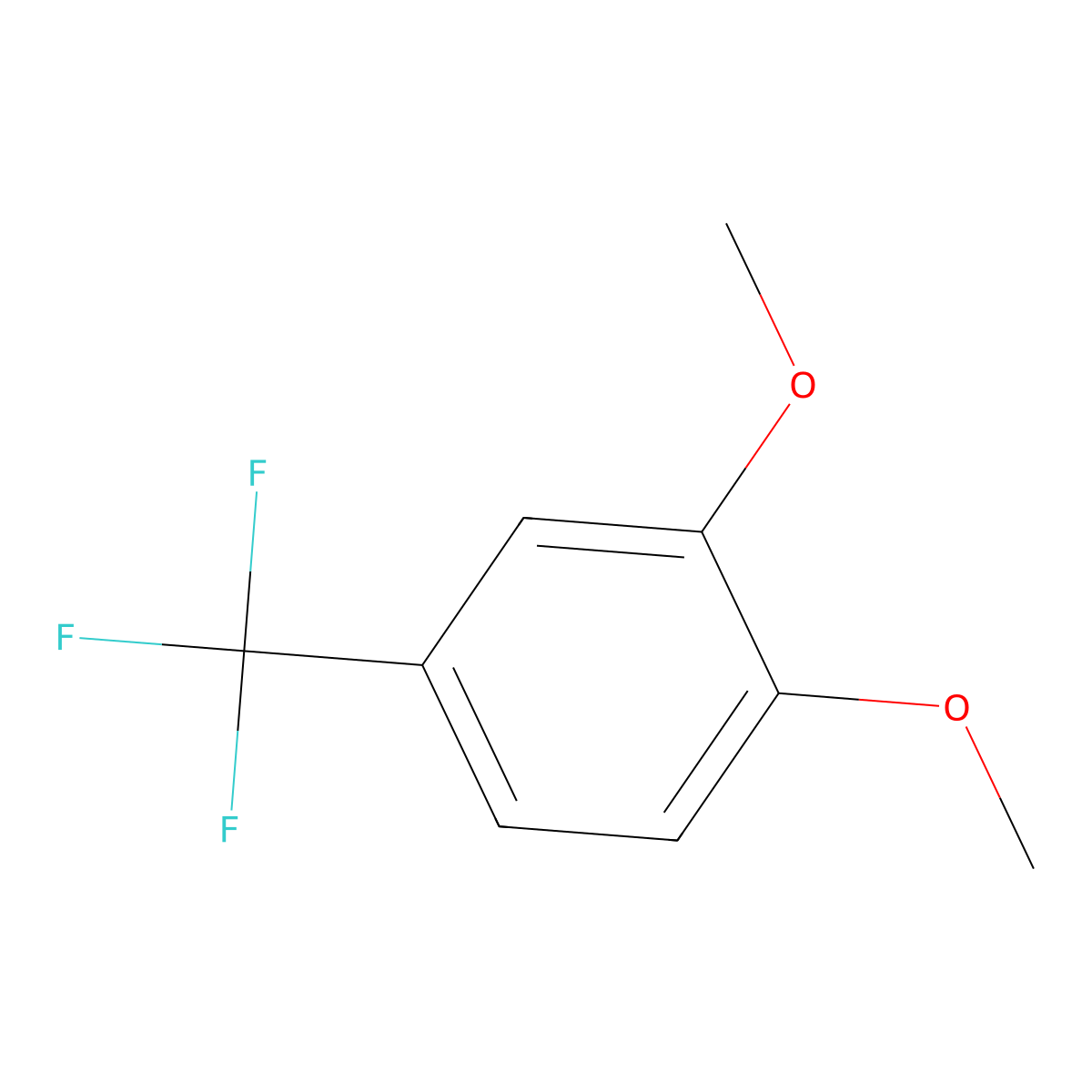 1,2-Dimethoxy-4-(trifluoromethyl)benzene molecular structure, CAS 1261835-37-3