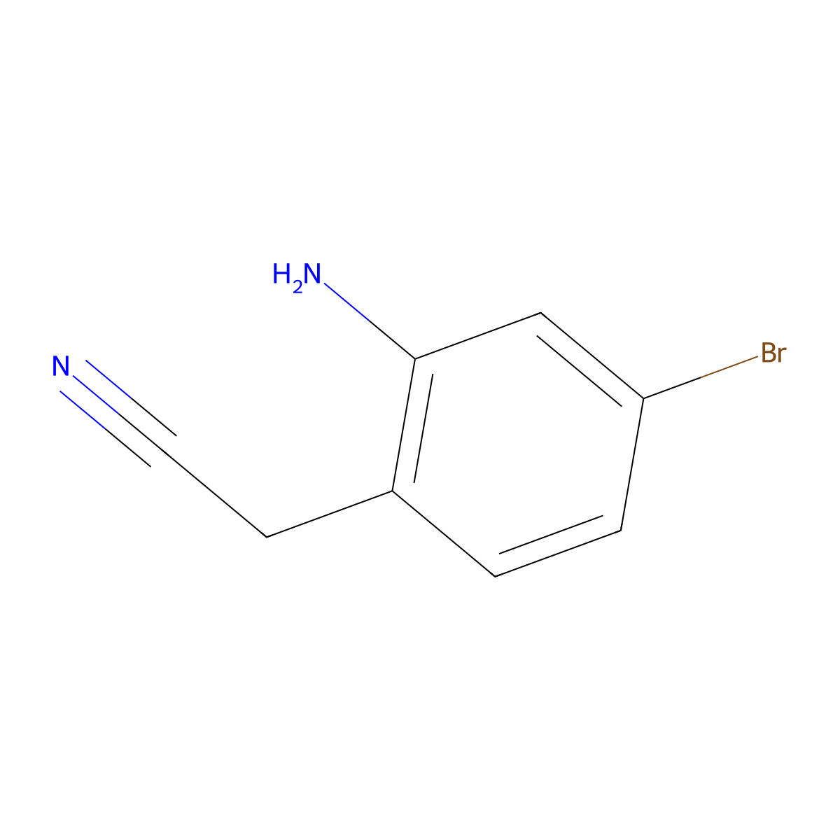 2-(2-Amino-4-bromophenyl)acetonitrile molecular structure, CAS 1261836-91-2
