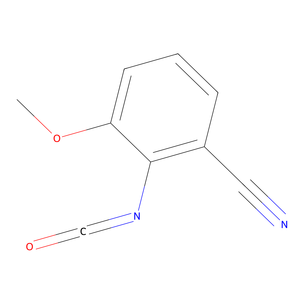 2-Isocyanato-3-methoxybenzonitrile molecular structure, CAS 1261837-17-5