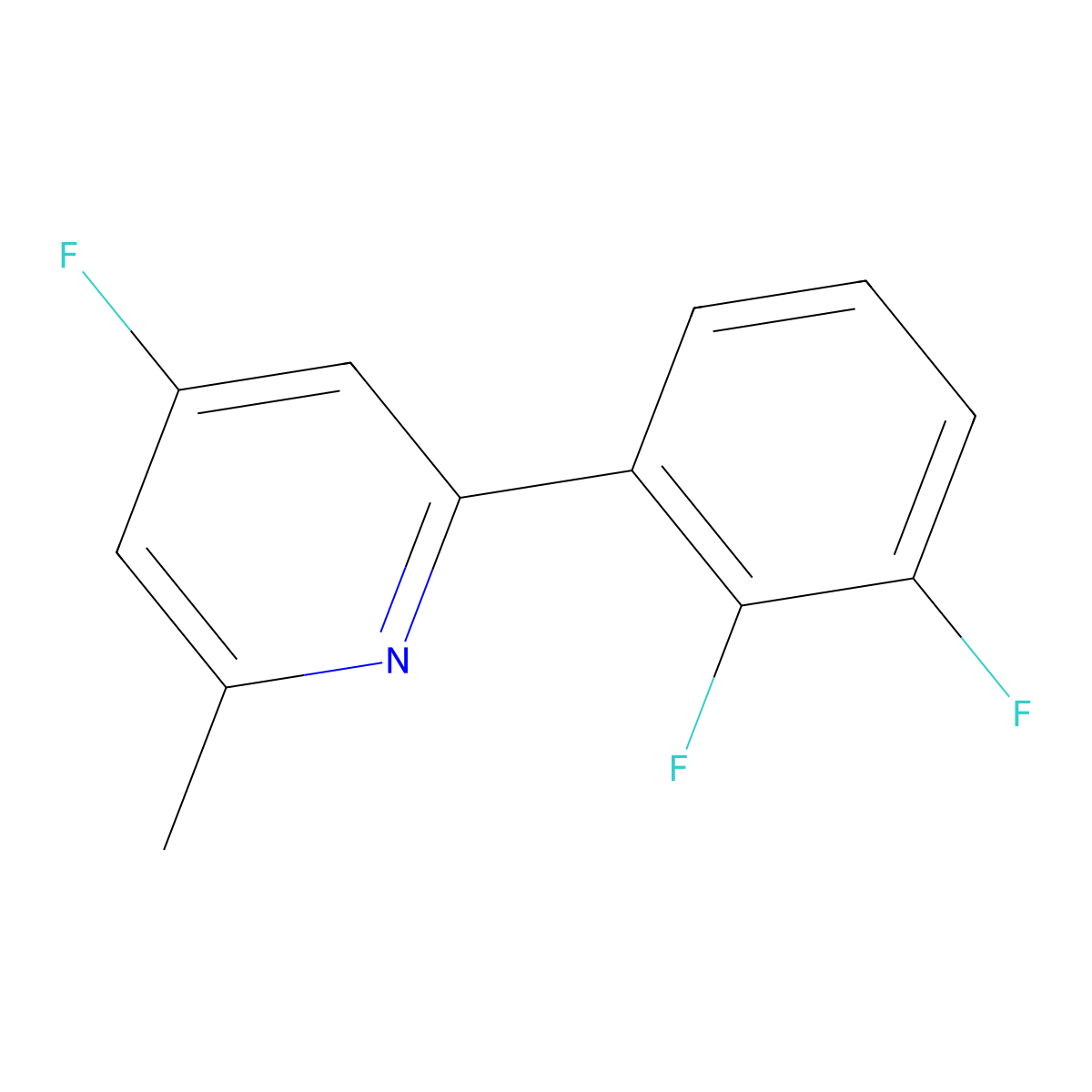 2-(2,3-Difluorophenyl)-4-fluoro-6-methylpyridine molecular structure, CAS 1261837-28-8