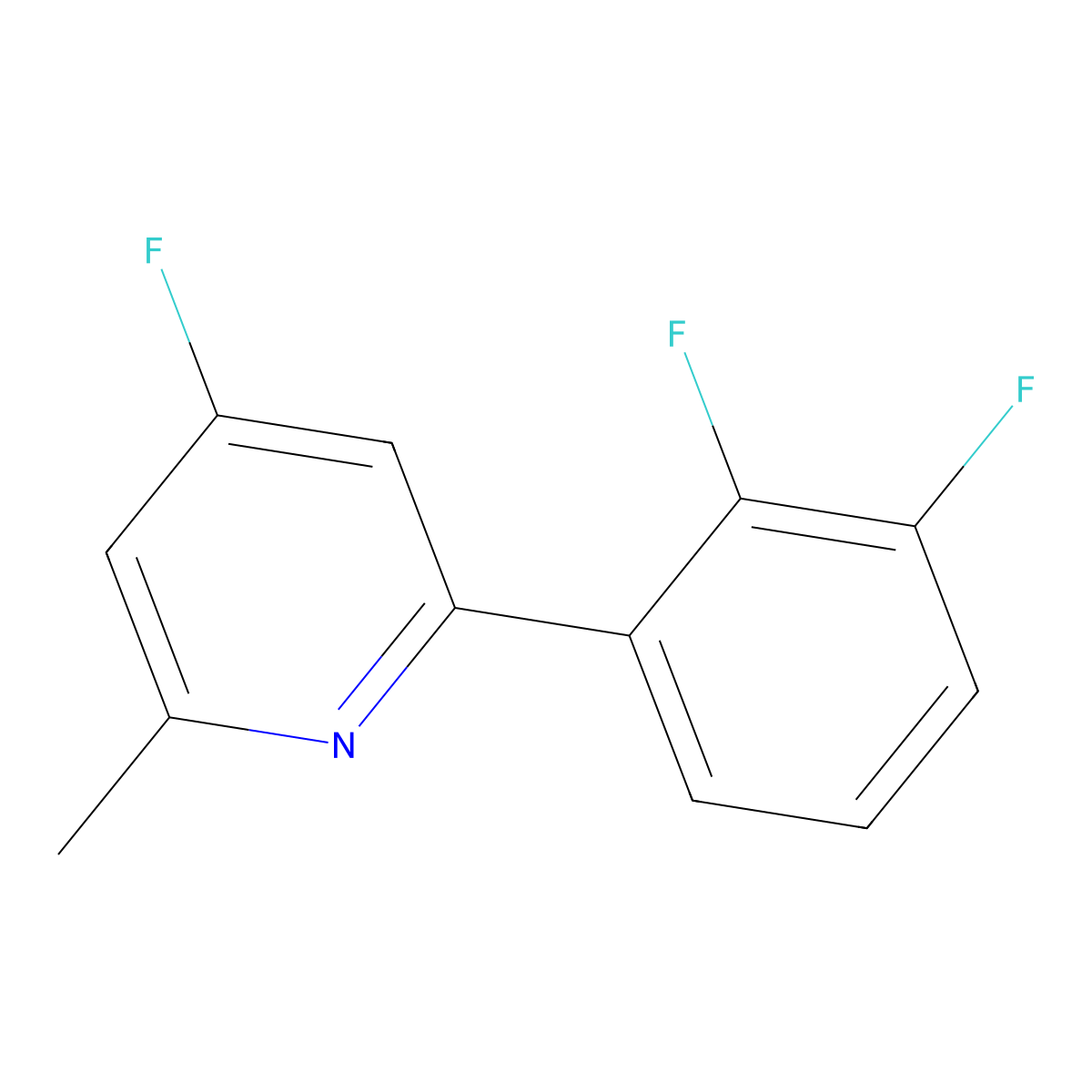 2-(2,3-Difluorophenyl)-4-fluoro-6-methylpyridine molecular structure, CAS 1261837-28-8