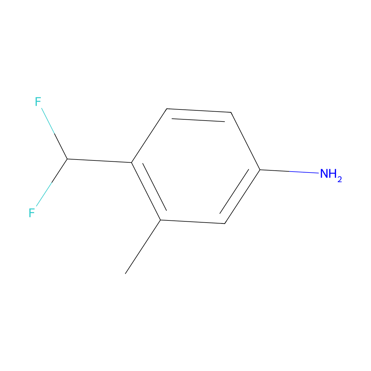 4-(Difluoromethyl)-3-methylaniline molecular structure, CAS 1261837-84-6