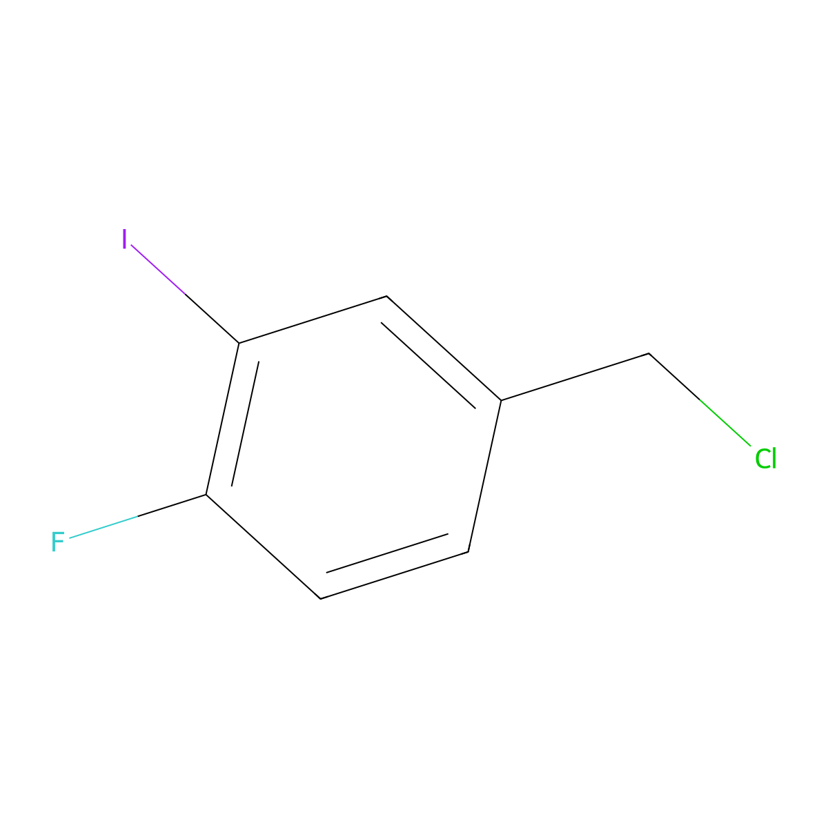 4-(Chloromethyl)-1-fluoro-2-iodobenzene molecular structure, CAS 1261837-89-1
