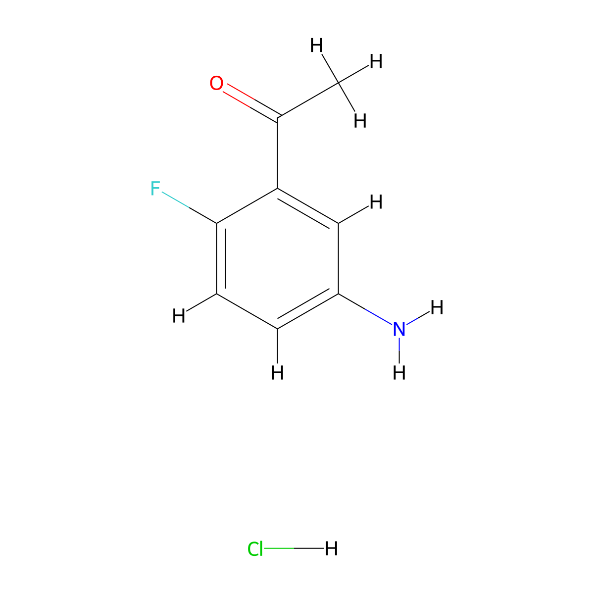 1-(5-Amino-2-fluorophenyl)ethanone hcl molecular structure, CAS 1261838-05-4