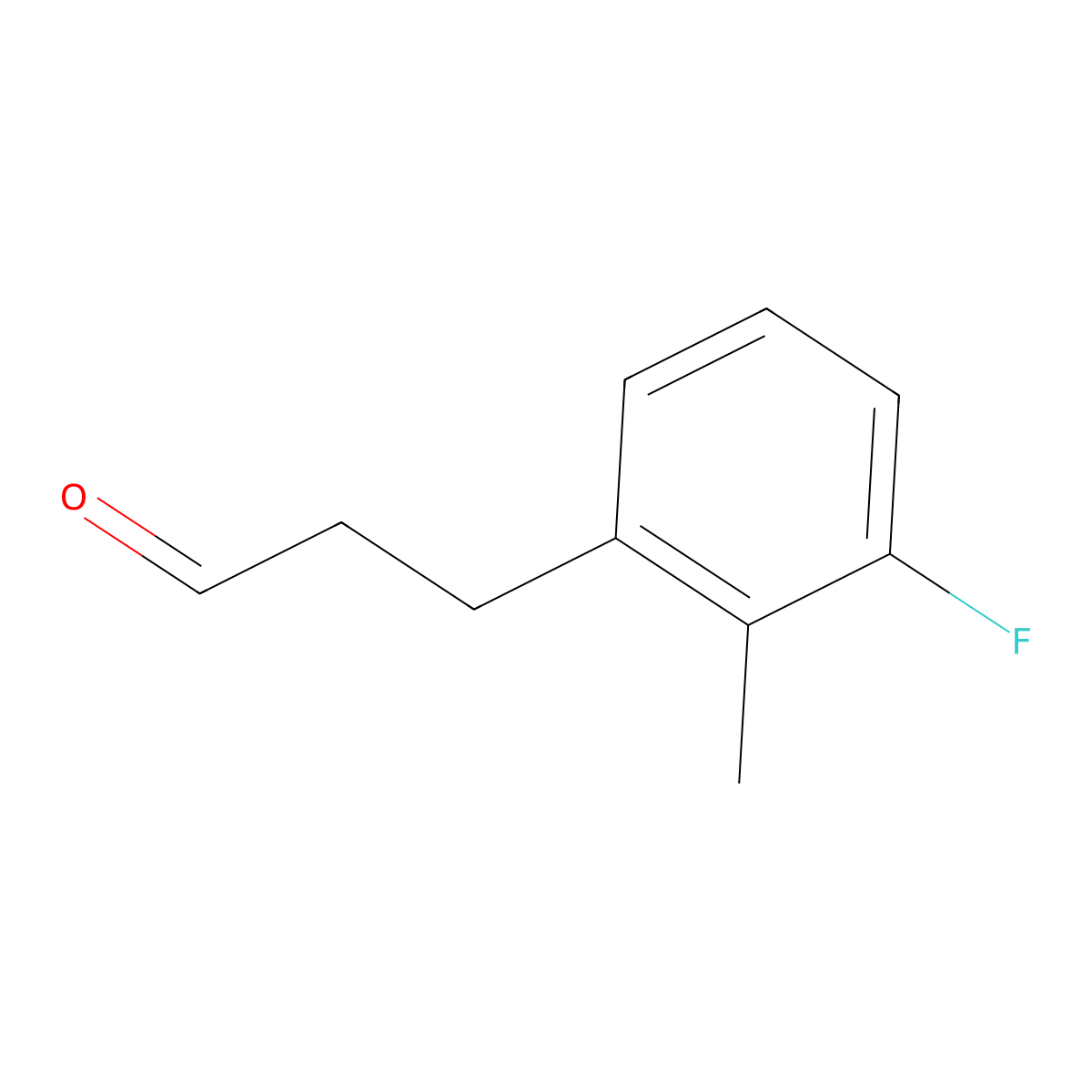 3-(3-Fluoro-2-methylphenyl)propanal molecular structure, CAS 1261838-13-4