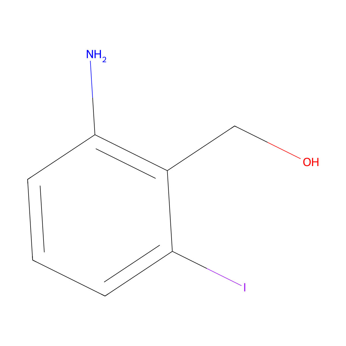 (2-Amino-6-iodophenyl)methanol molecular structure, CAS 1261838-16-7