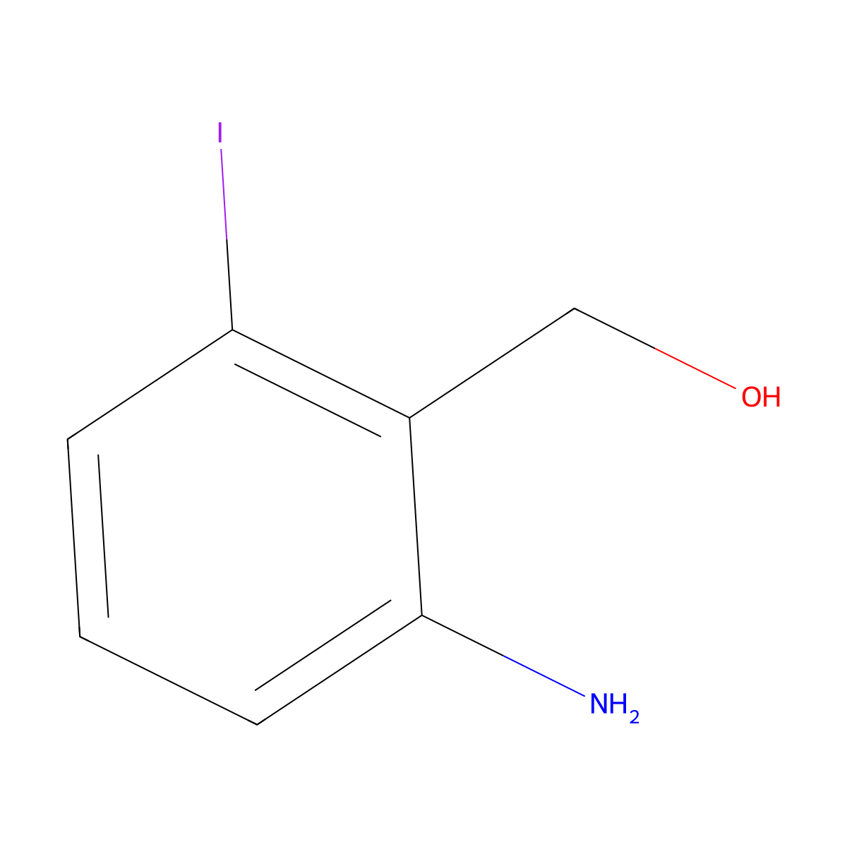 (2-Amino-6-iodophenyl)methanol molecular structure, CAS 1261838-16-7