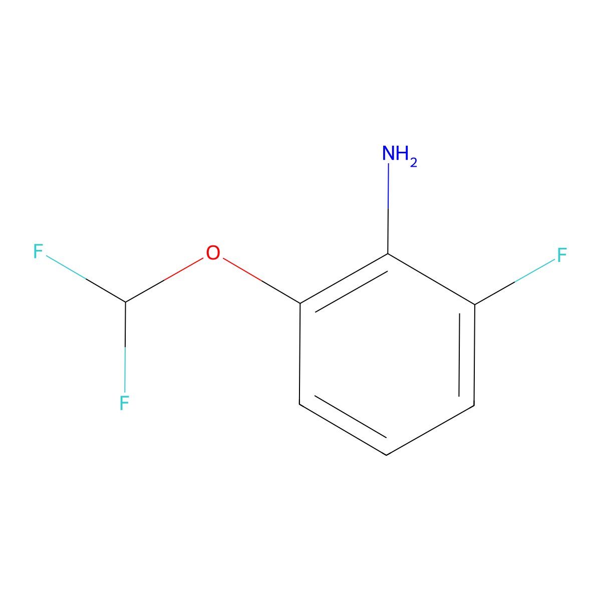 2-(Difluoromethoxy)-6-fluoroaniline molecular structure, CAS 1261839-70-6