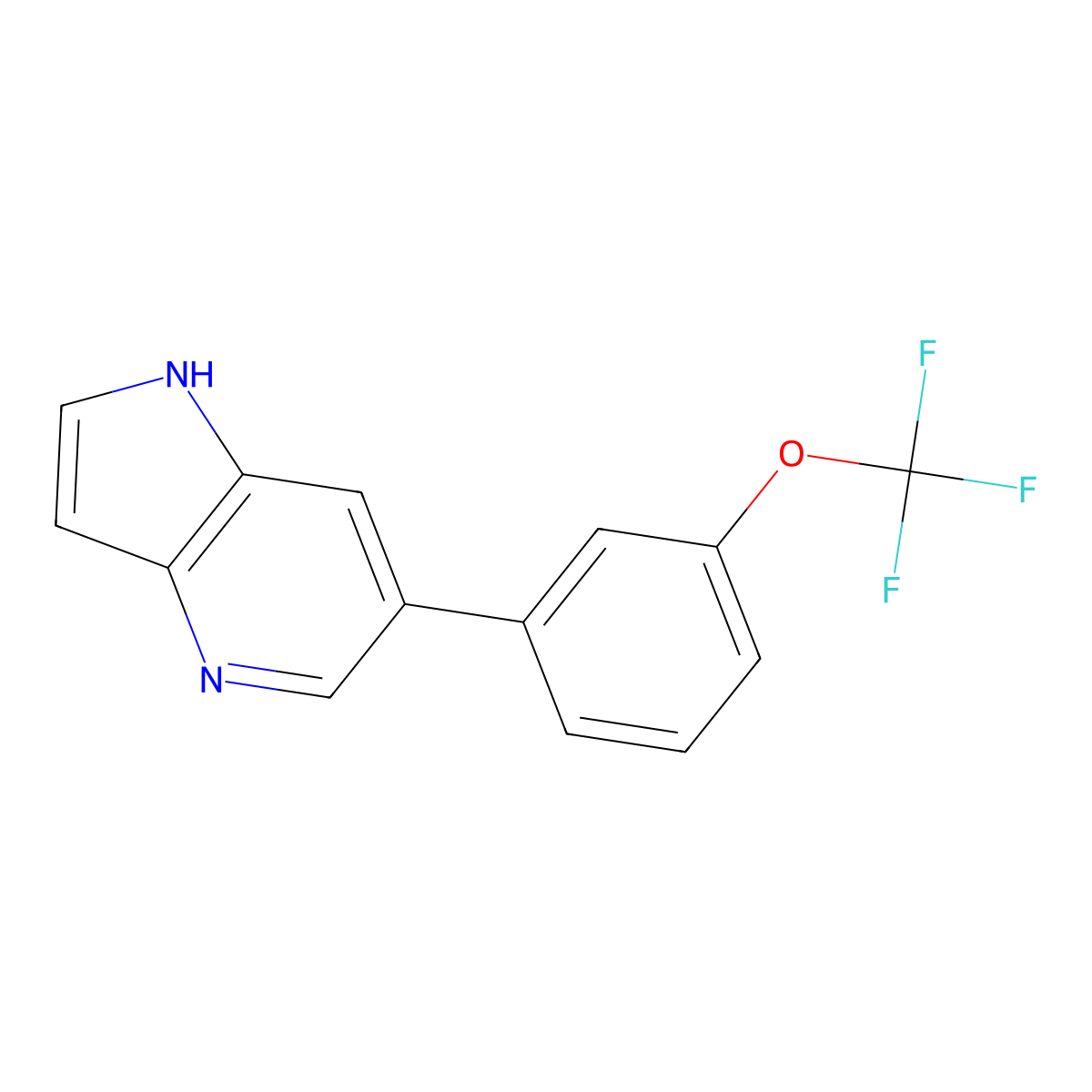 6-(3-(Trifluoromethoxy)phenyl)-1H-pyrrolo[3,2-b]pyridine molecular structure, CAS 1261839-78-4