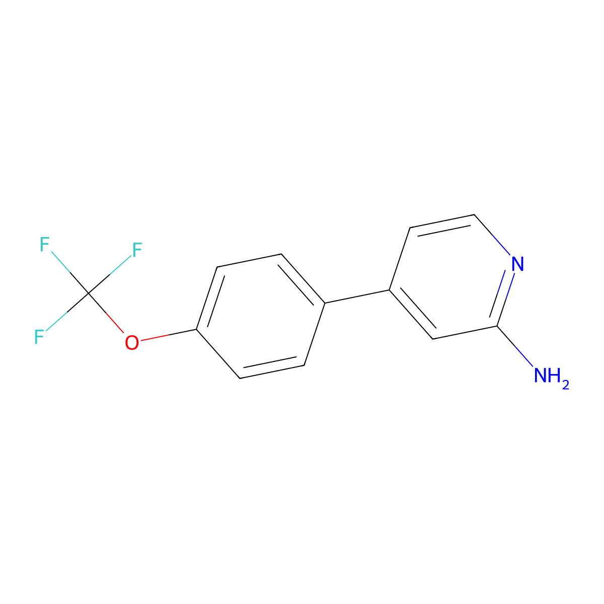 4-[4-(Trifluoromethoxy)phenyl]pyridin-2-amine molecular structure, CAS 1261840-07-6