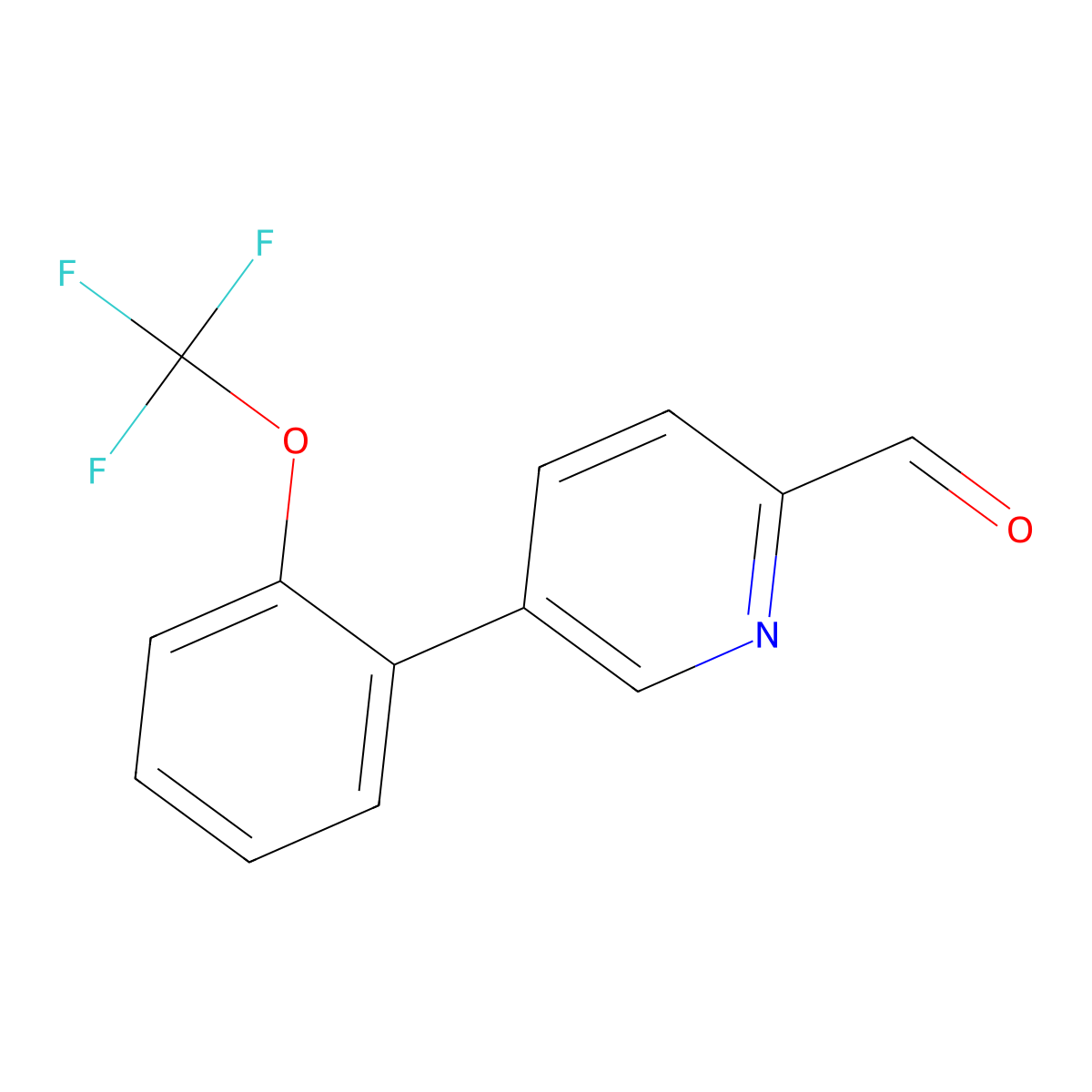 5-(2-(Trifluoromethoxy)phenyl)picolinaldehyde molecular structure, CAS 1261840-09-8