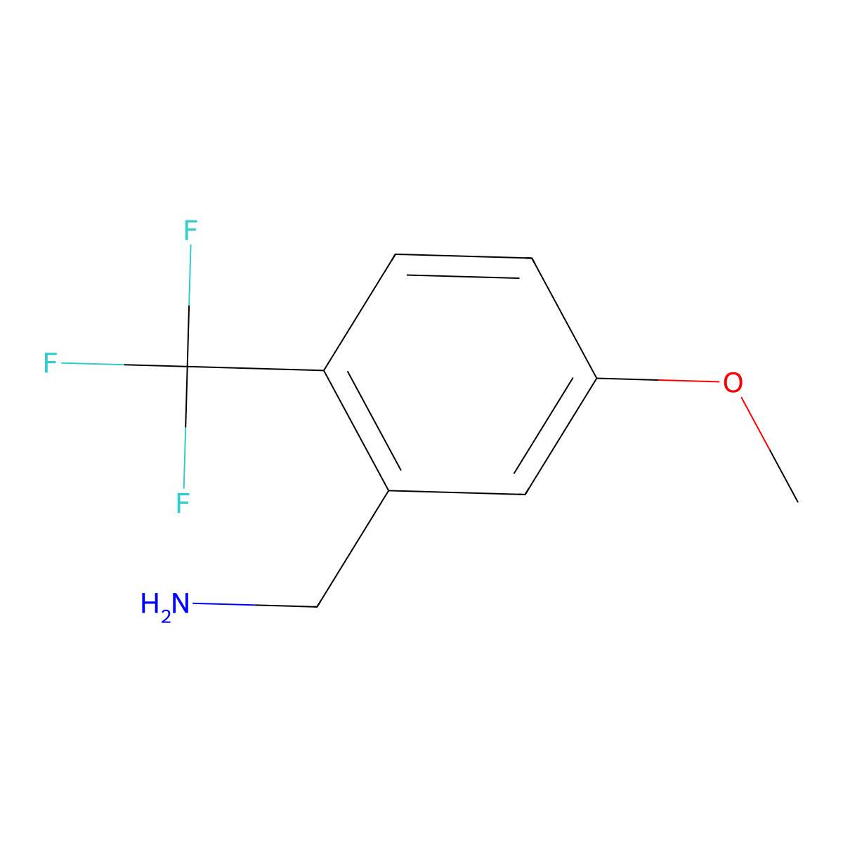 5-Methoxy-2-(trifluoromethyl)benzylamine molecular structure, CAS 1261840-16-7