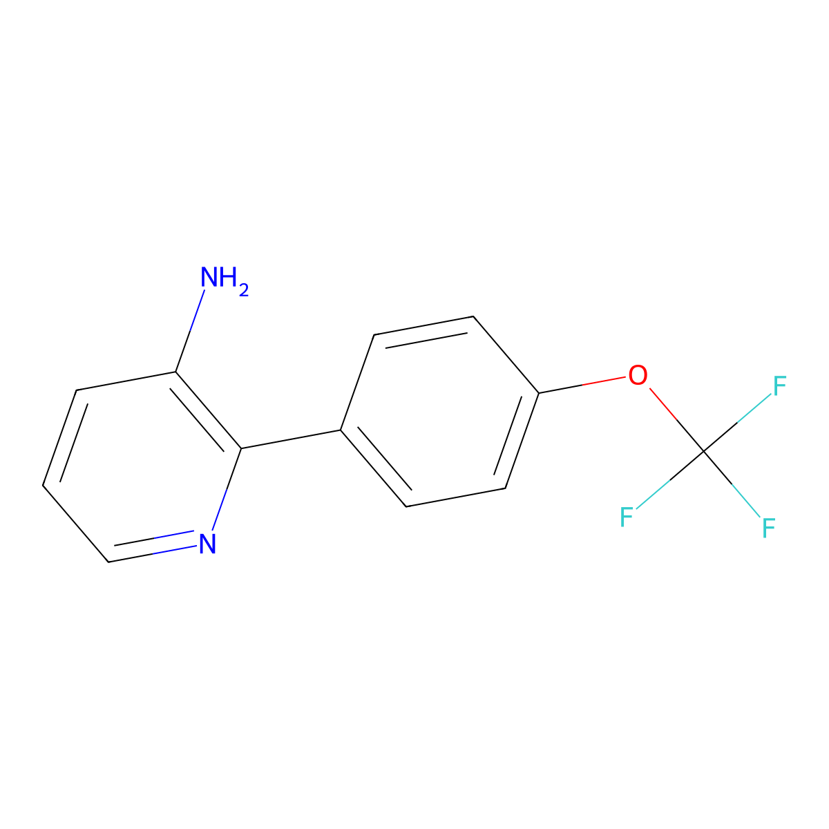 2-(4-(Trifluoromethoxy)phenyl)pyridin-3-amine molecular structure, CAS 1261840-17-8