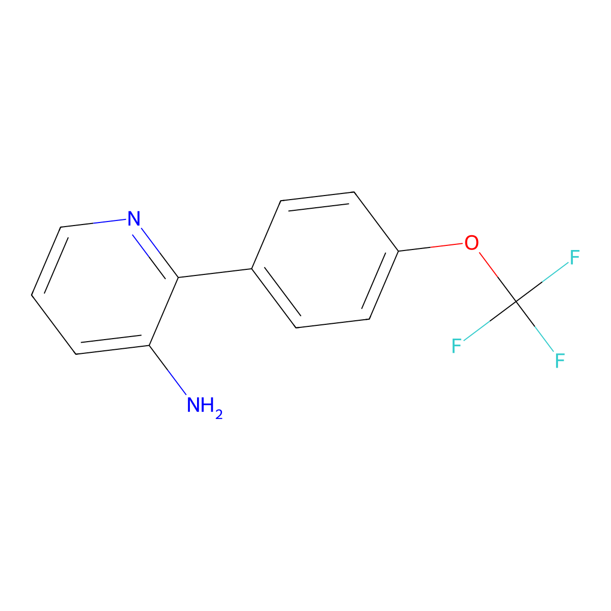 2-(4-(Trifluoromethoxy)phenyl)pyridin-3-amine molecular structure, CAS 1261840-17-8