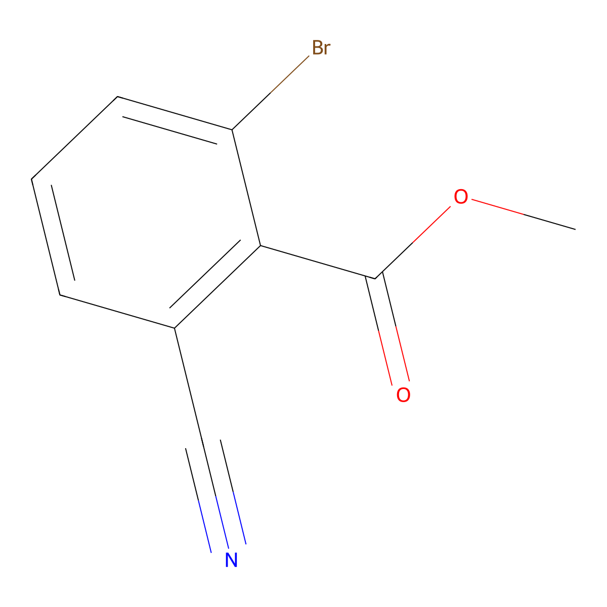 Methyl 2-bromo-6-cyanobenzoate molecular structure, CAS 1261840-54-3
