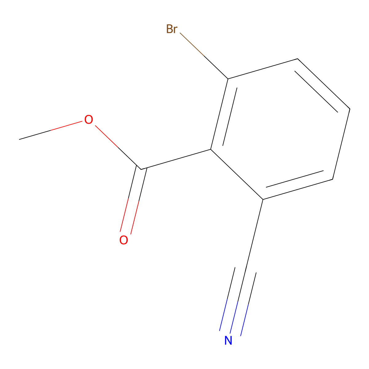 Methyl 2-bromo-6-cyanobenzoate molecular structure, CAS 1261840-54-3