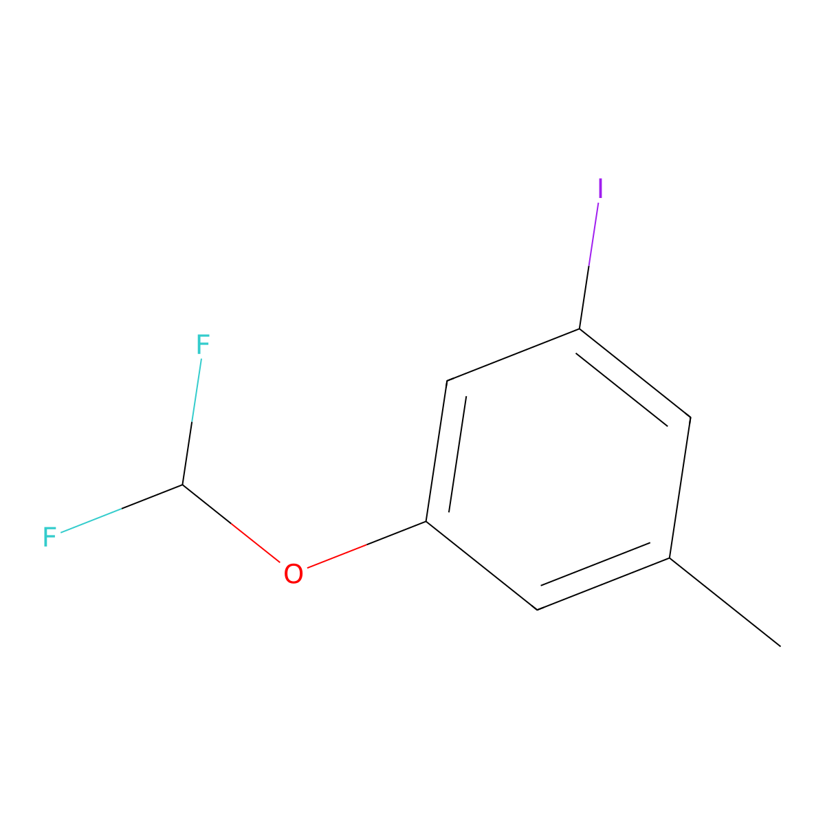 3-(Difluoromethoxy)-5-iodotoluene molecular structure, CAS 1261840-90-7