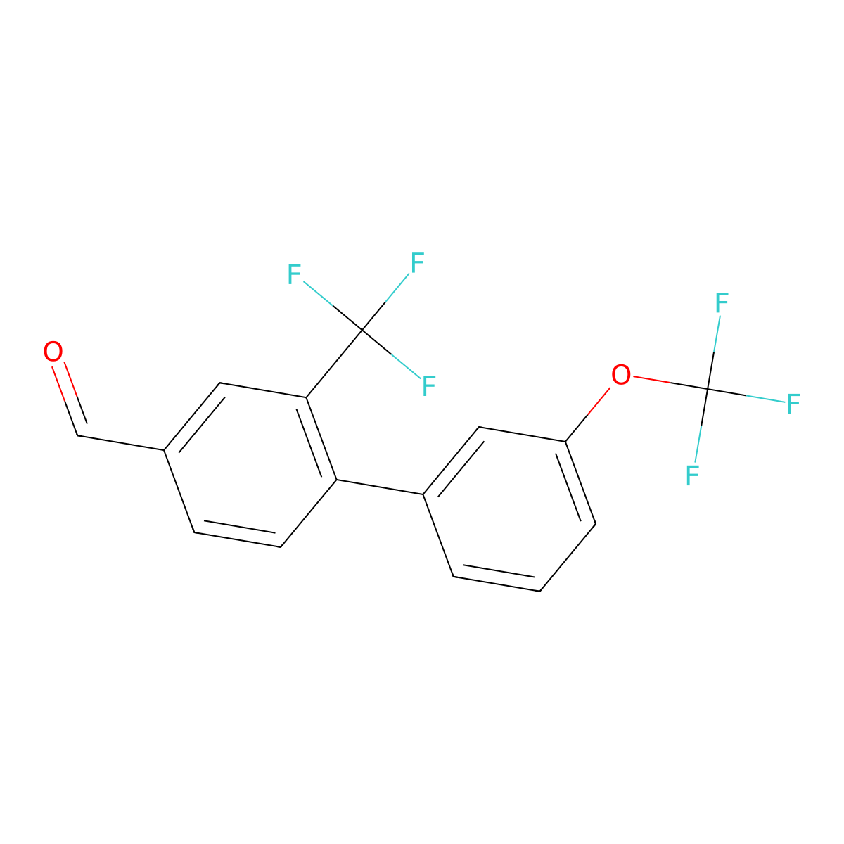 3'-(Trifluoromethoxy)-2-(trifluoromethyl)-[1,1'-biphenyl]-4-carbaldehyde molecular structure, CAS 1261841-84-2