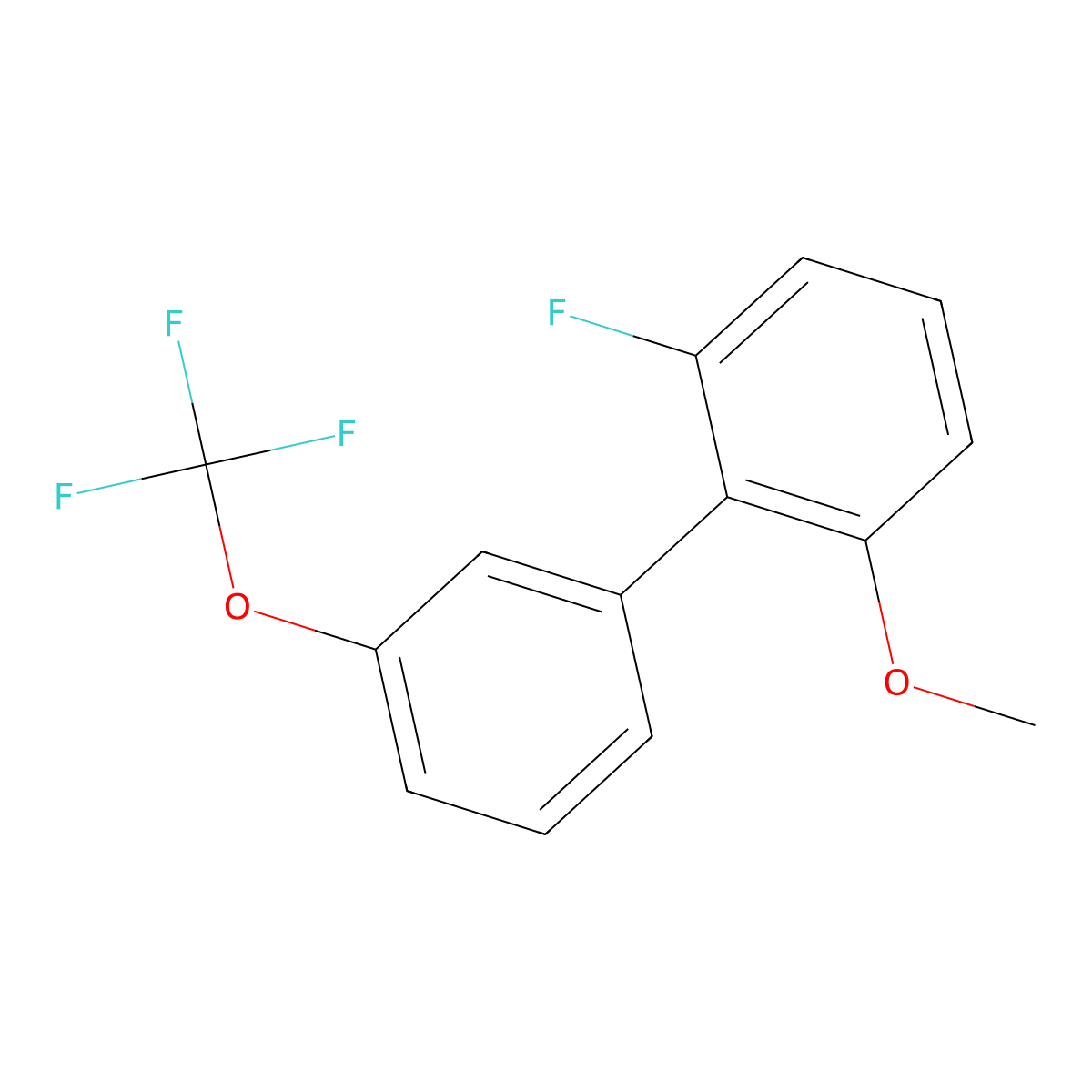 2-Fluoro-6-methoxy-3'-(trifluoromethoxy)-1,1'-biphenyl molecular structure, CAS 1261842-44-7