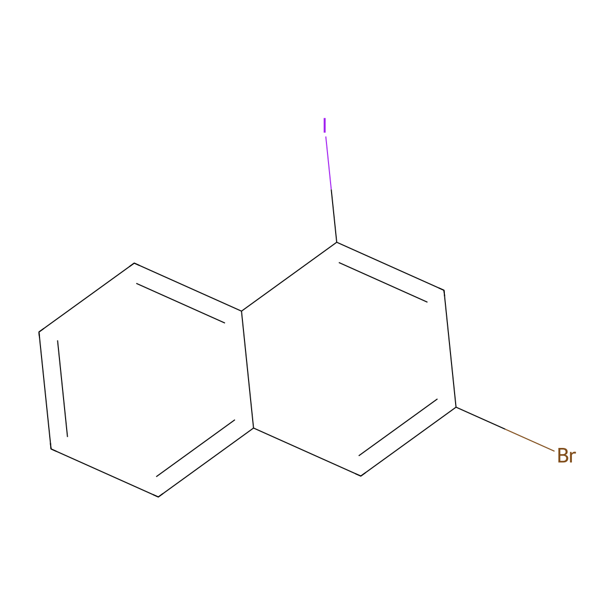 3-Bromo-1-iodonaphthalene molecular structure, CAS 1261843-11-1
