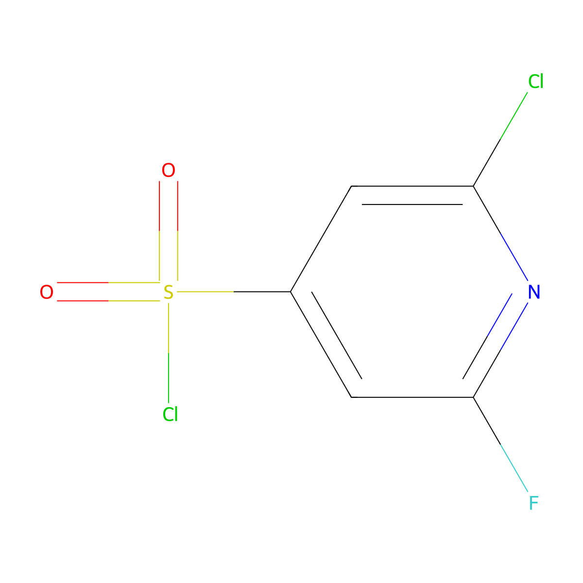 2-Chloro-6-fluoropyridine-4-sulfonyl chloride molecular structure, CAS 1261843-23-5