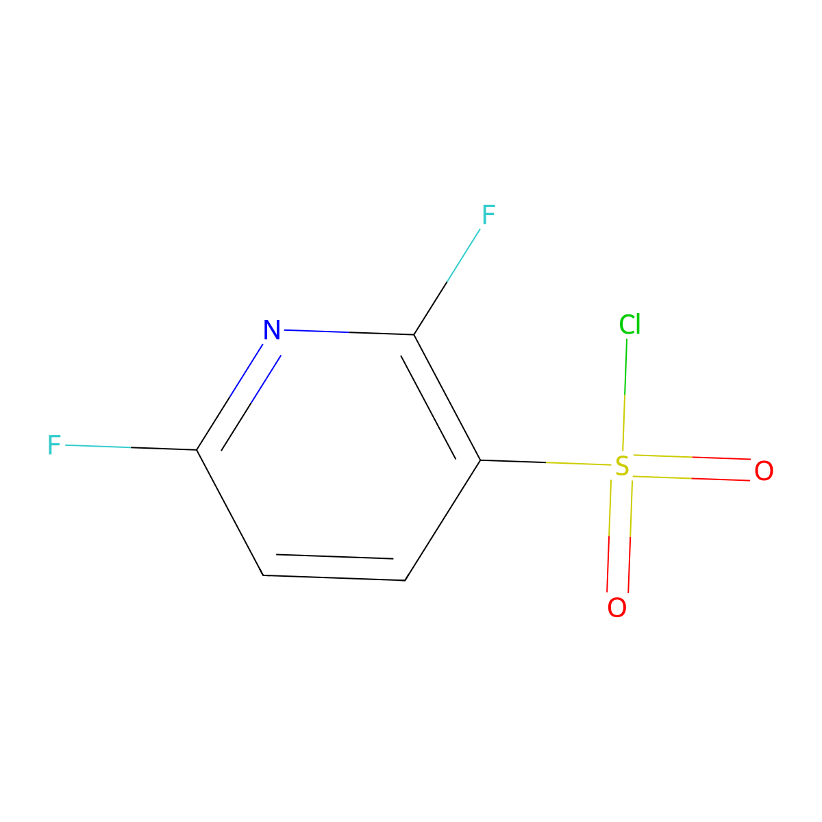 2,6-Difluoropyridine-3-sulfonyl chloride molecular structure, CAS 1261843-52-0