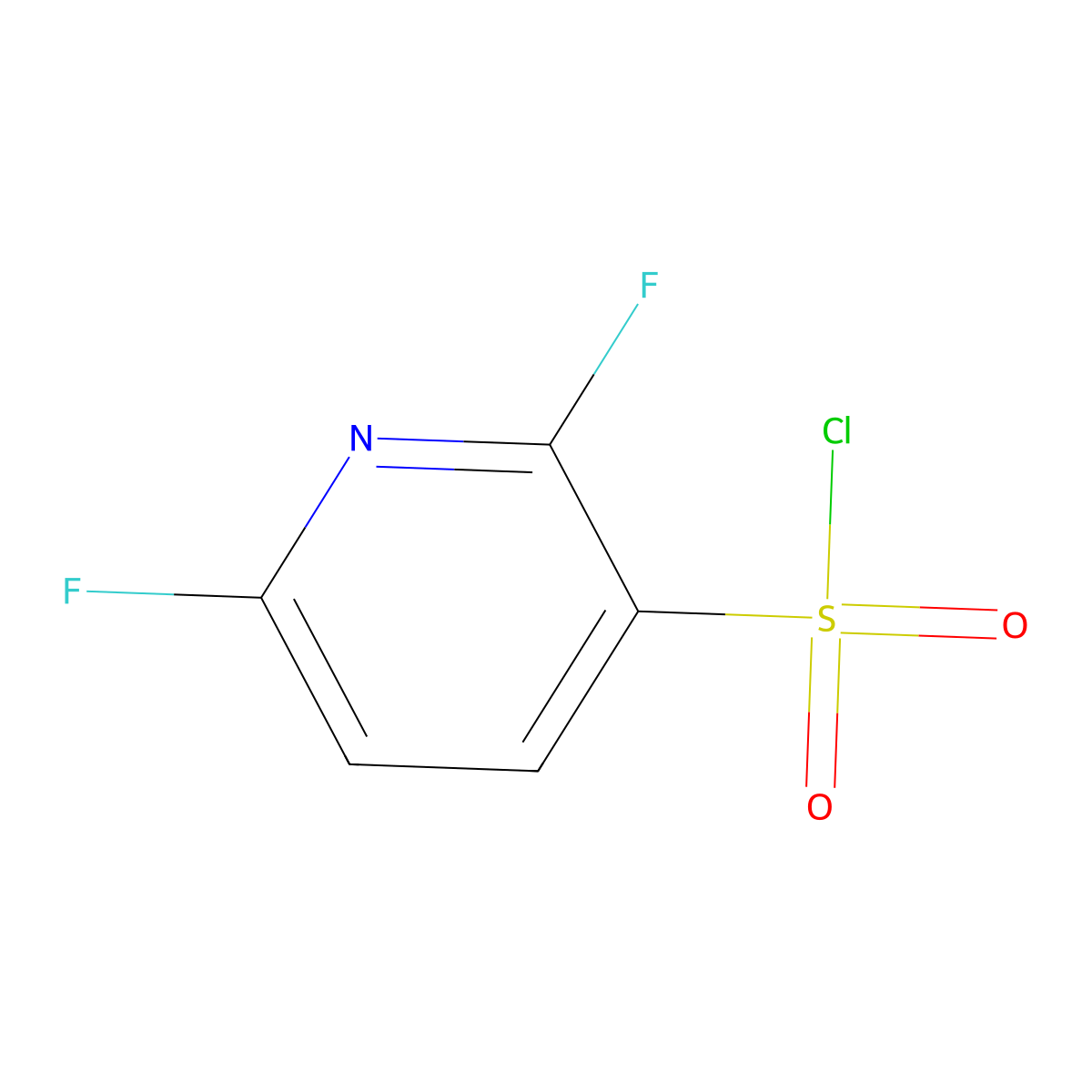 2,6-Difluoropyridine-3-sulfonyl chloride molecular structure, CAS 1261843-52-0