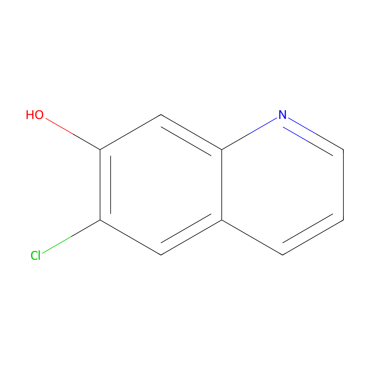 6-Chloro-7-quinolinol molecular structure, CAS 1261843-88-2