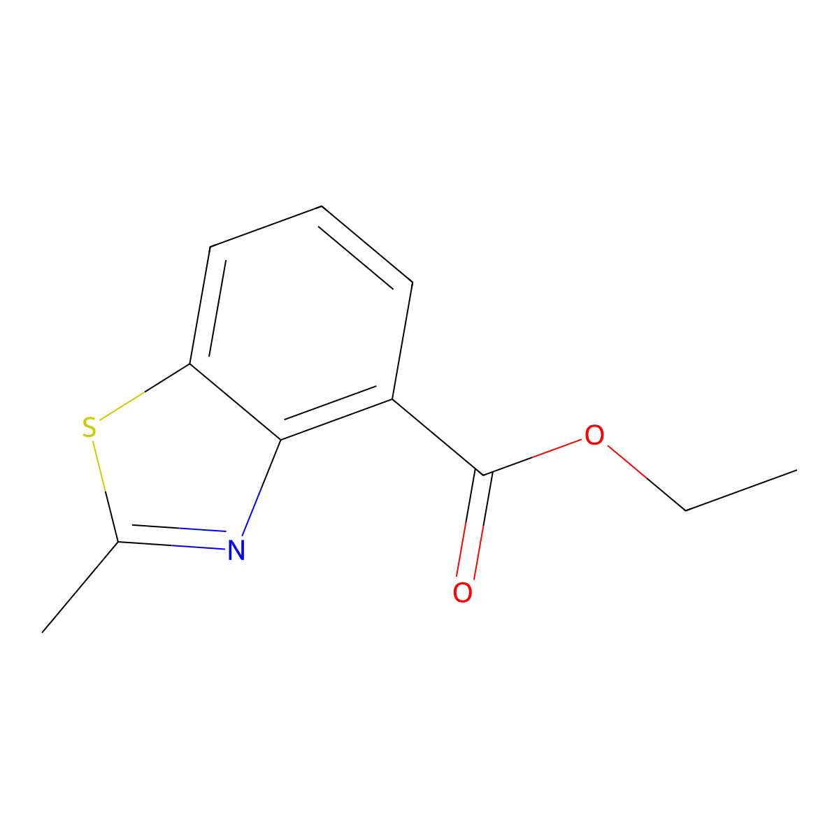 Ethyl 2-methylbenzo[d]thiazole-4-carboxylate molecular structure, CAS 1261844-81-8
