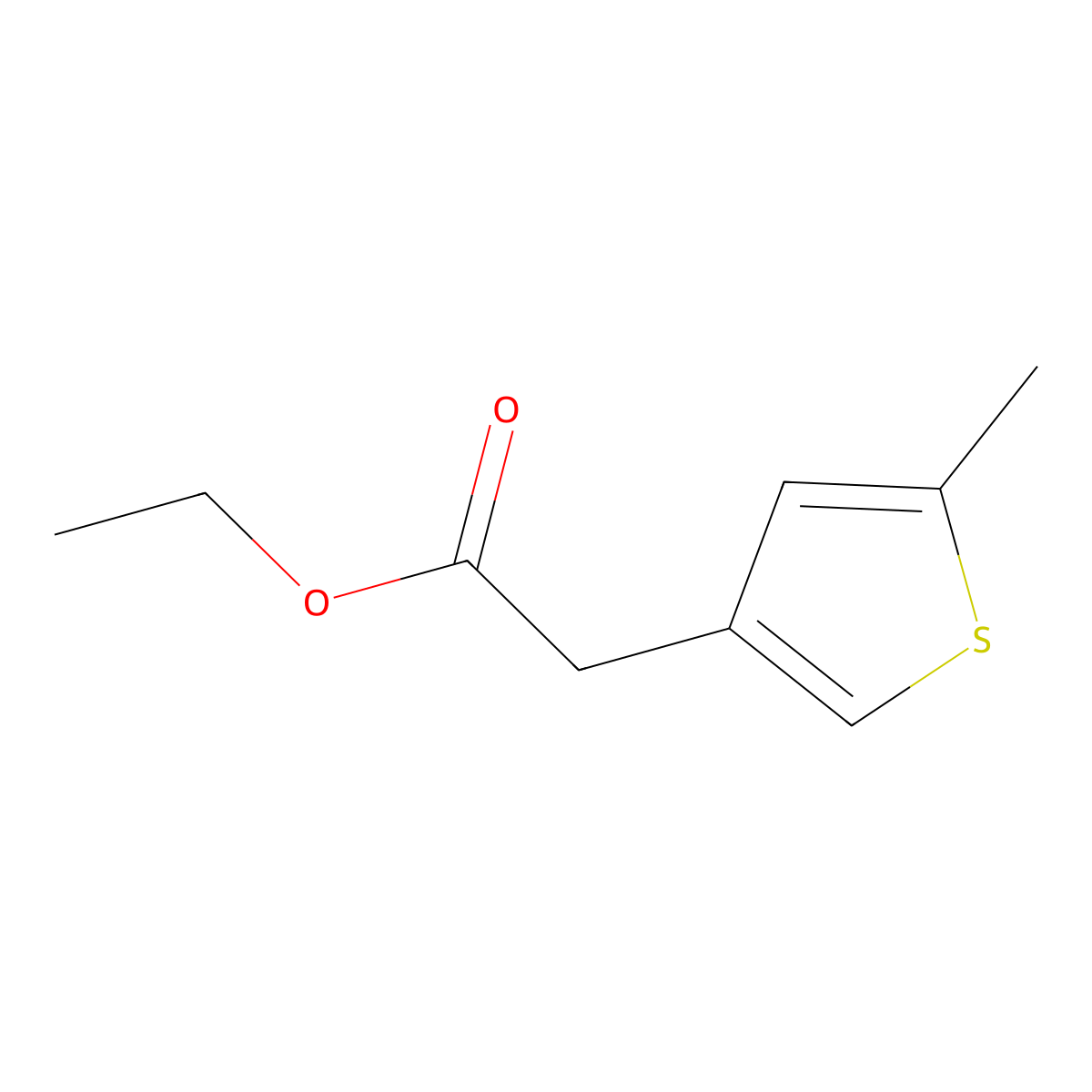 Ethyl 2-(5-methylthiophen-3-yl)acetate molecular structure, CAS 1261844-84-1