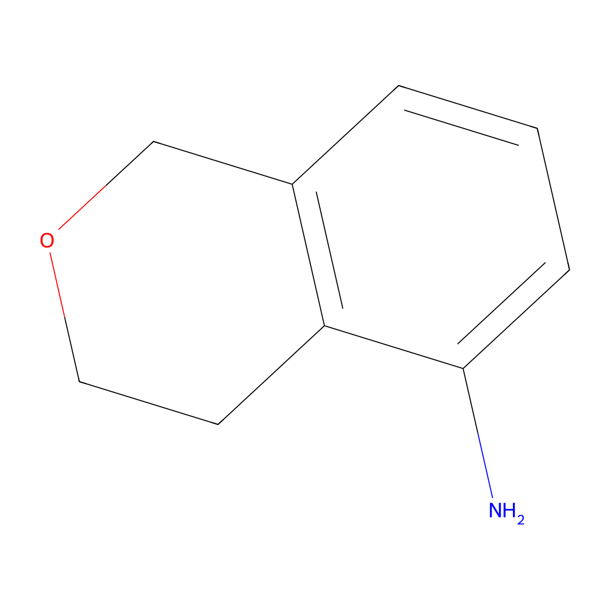 3,4-dihydro-1H-2-benzopyran-5-amine molecular structure, CAS 1261845-90-2