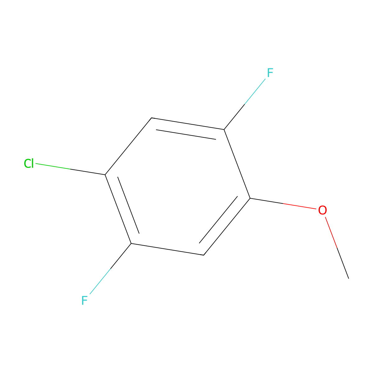 1-Chloro-2,5-difluoro-4-methoxybenzene molecular structure, CAS 1261846-22-3