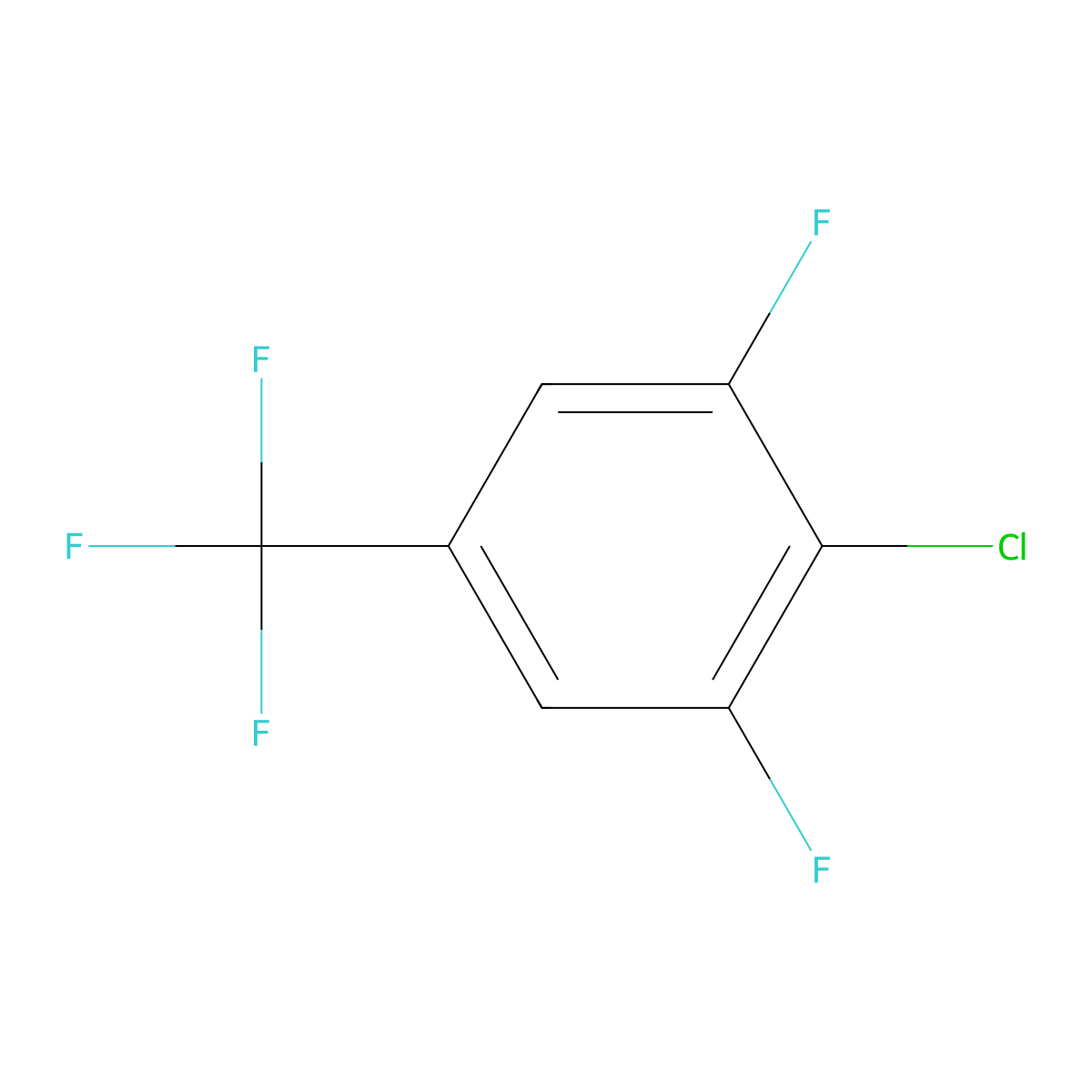 4-Chloro-3,5-difluorobenzotrifluoride molecular structure, CAS 1261846-28-9