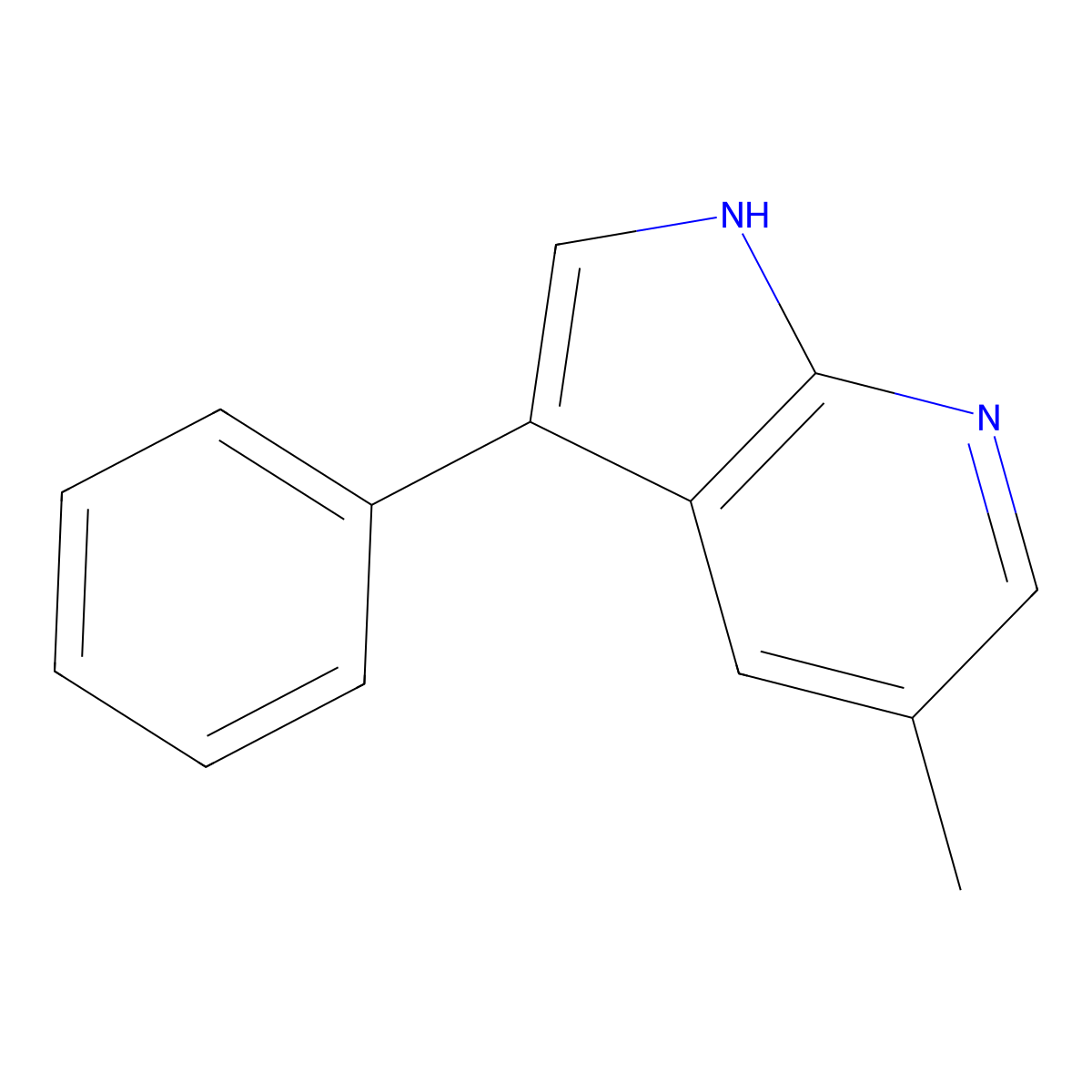 5-Methyl-3-phenyl-7-azaindole molecular structure, CAS 1261846-53-0