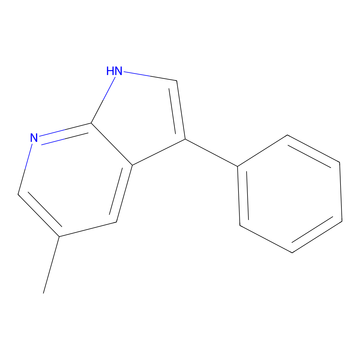 5-Methyl-3-phenyl-7-azaindole molecular structure, CAS 1261846-53-0