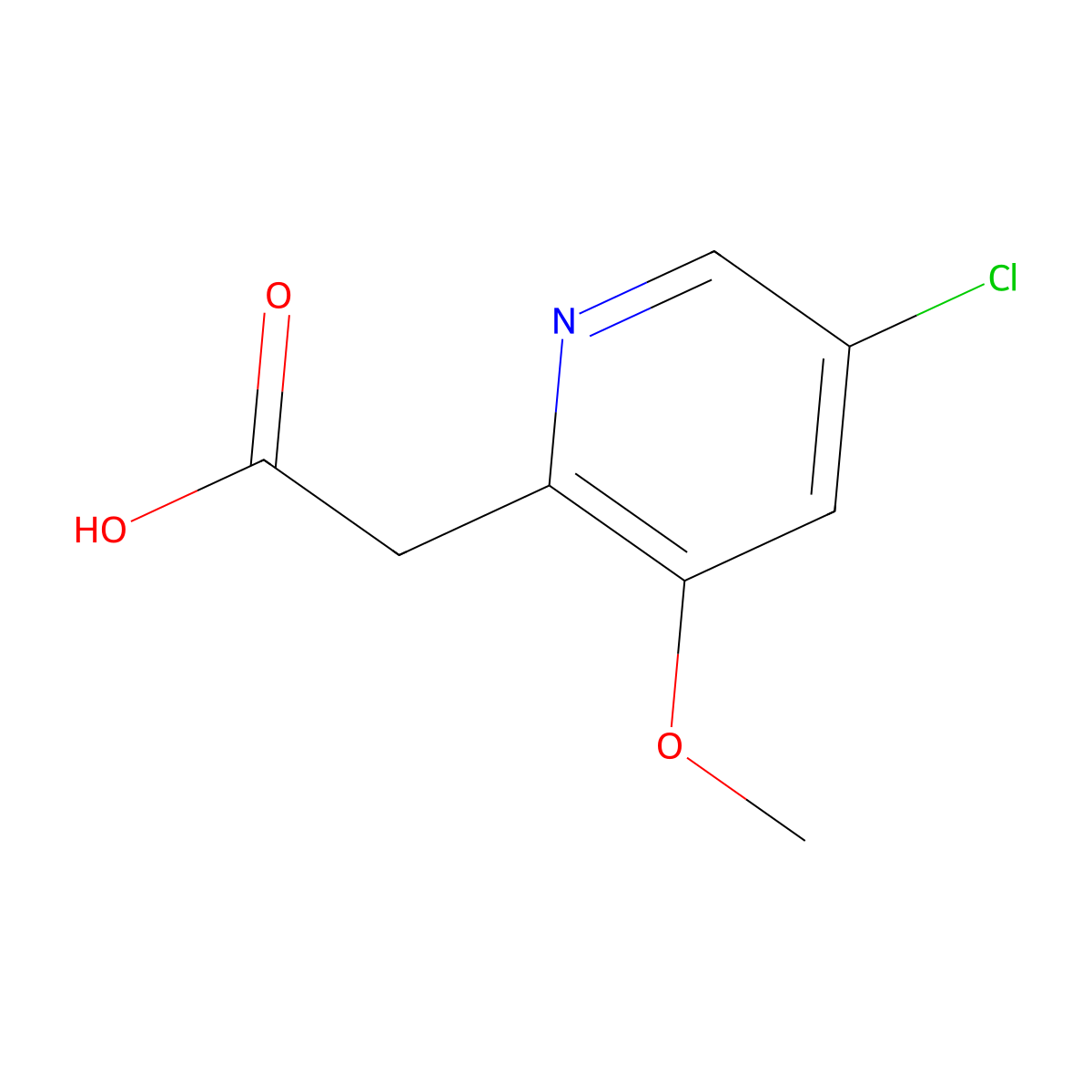 2-(5-Chloro-3-methoxypyridin-2-yl)acetic acid molecular structure, CAS 1261846-68-7