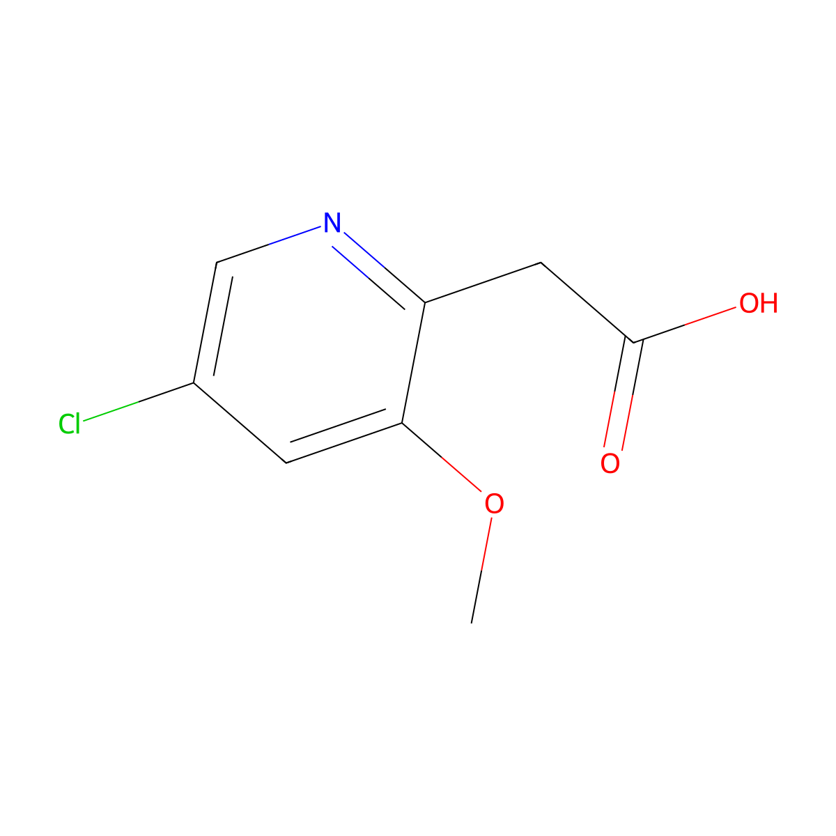 2-(5-Chloro-3-methoxypyridin-2-yl)acetic acid molecular structure, CAS 1261846-68-7