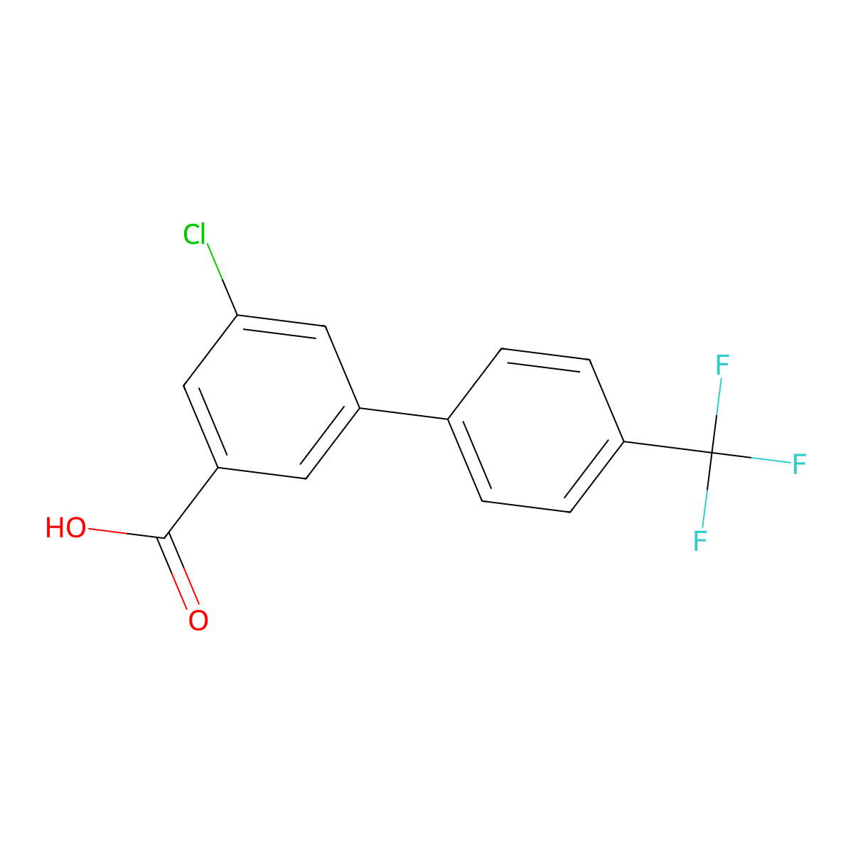 5-Chloro-3-(4-trifluoromethylphenyl)benzoic acid molecular structure, CAS 1261847-33-9