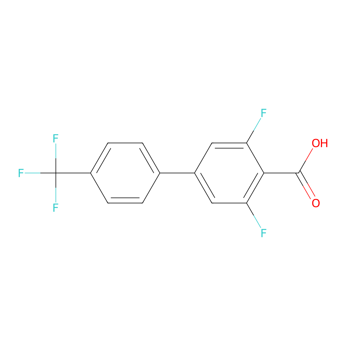3,5-Difluoro-4'-(trifluoromethyl)biphenyl-4-carboxylic acid molecular structure, CAS 1261848-21-8