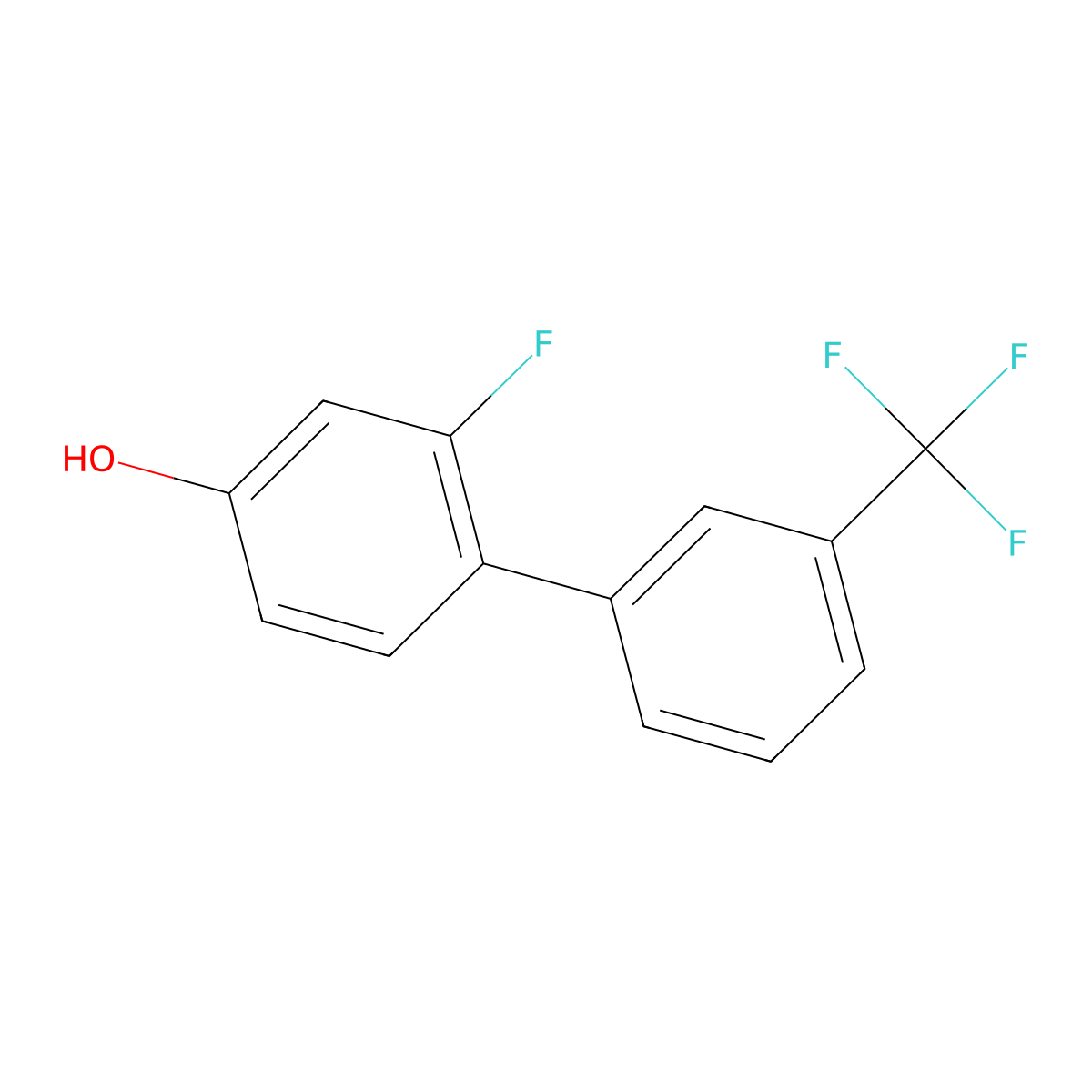 3-Fluoro-4-(3-trifluoromethylphenyl)phenol molecular structure, CAS 1261848-29-6