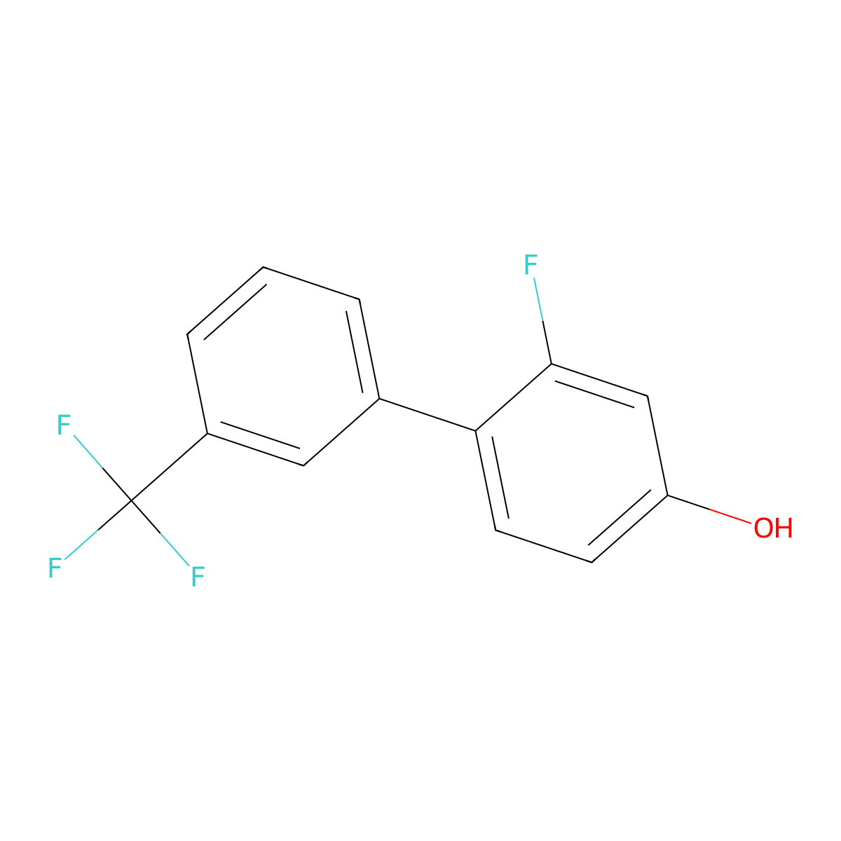 3-Fluoro-4-(3-trifluoromethylphenyl)phenol molecular structure, CAS 1261848-29-6