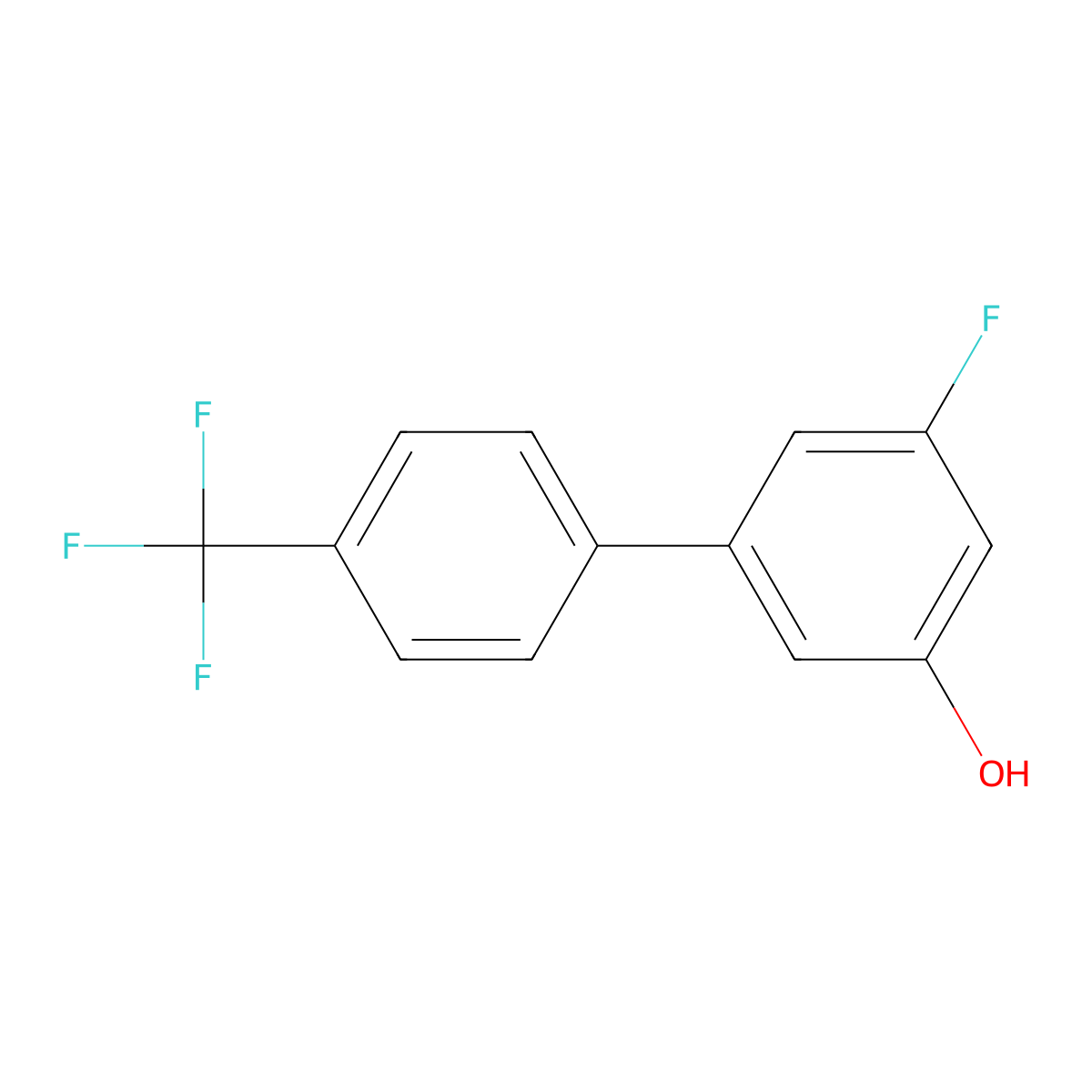 3-Fluoro-5-(4-trifluoromethylphenyl)phenol molecular structure, CAS 1261848-53-6