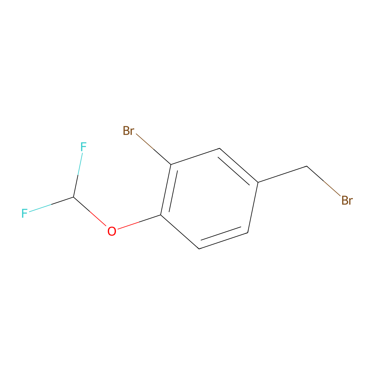 3-Bromo-4-(difluoromethoxy)benzyl bromide molecular structure, CAS 1261849-26-6